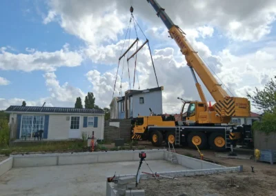 Chalet plaatsen met kraan – Roelofarendsveen